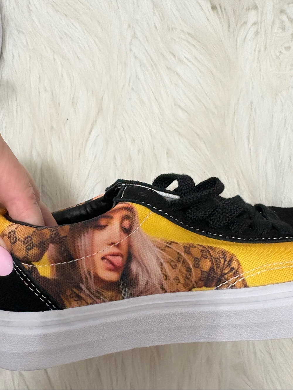 Unisex Three In Billie Eilish Casual Yellow & Black Low-Top Sneakers
